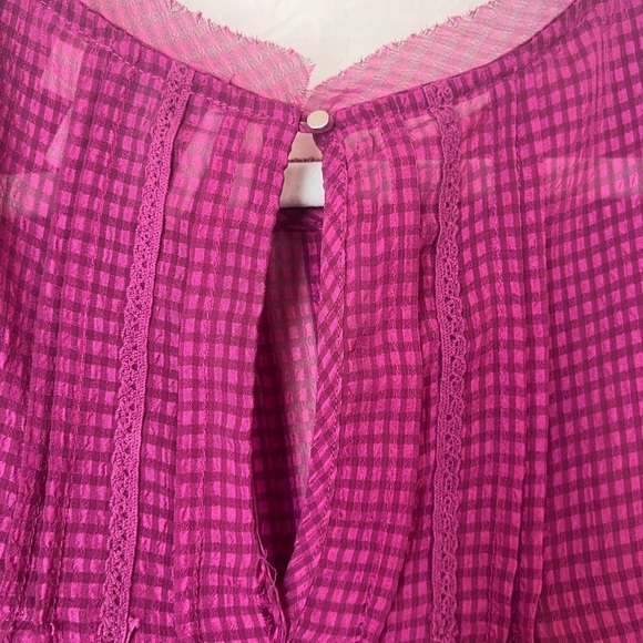 Anthropologie HD in Paris purple sheer blouse size 2 - Picture 8 of 9
